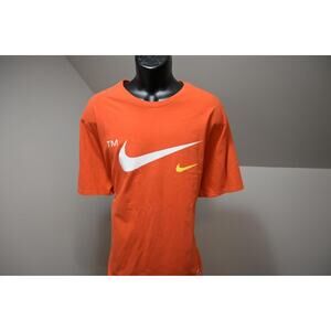 Nike Tee Gym Shirt Orange Cotton Performance Short Sleeve Mens Size 2XL XXL